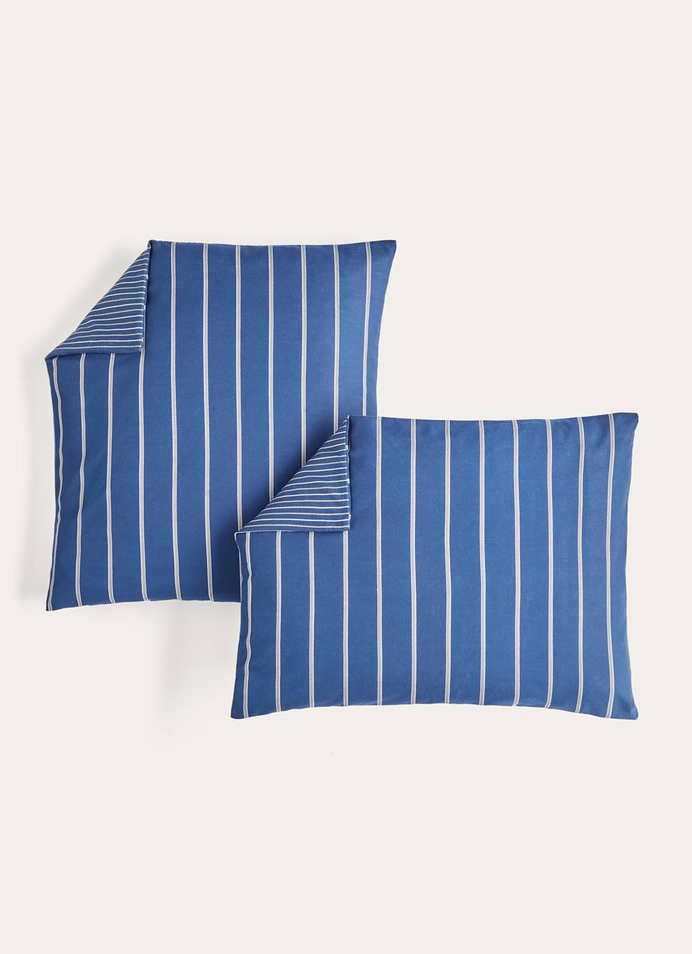 SET DE 2 TAIES D&rsquo;OREILLER EN FLANELLE CHARLES MARINE