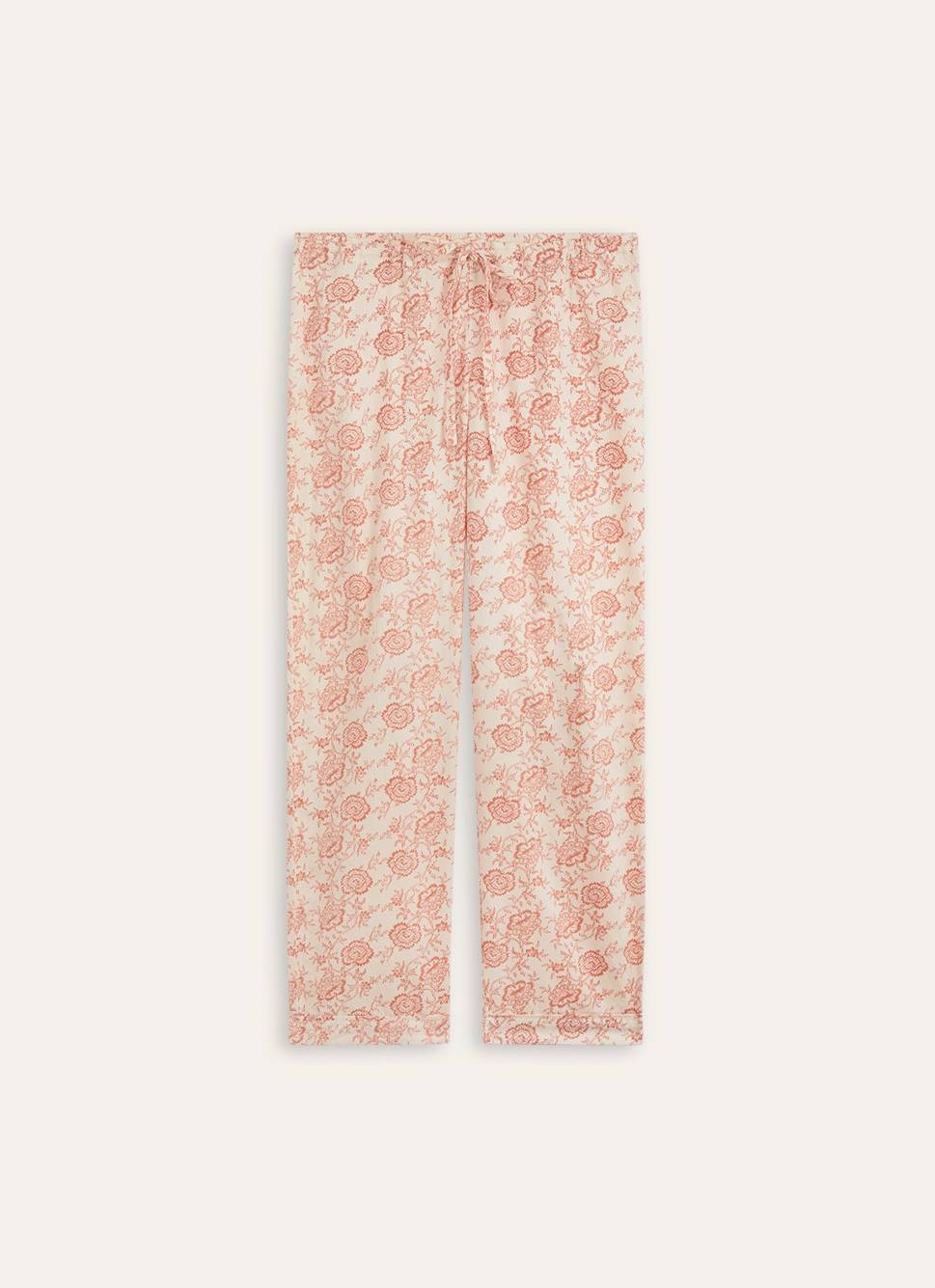 PANTALON EN SATIN DE COTON RALY ROSE CLAIR