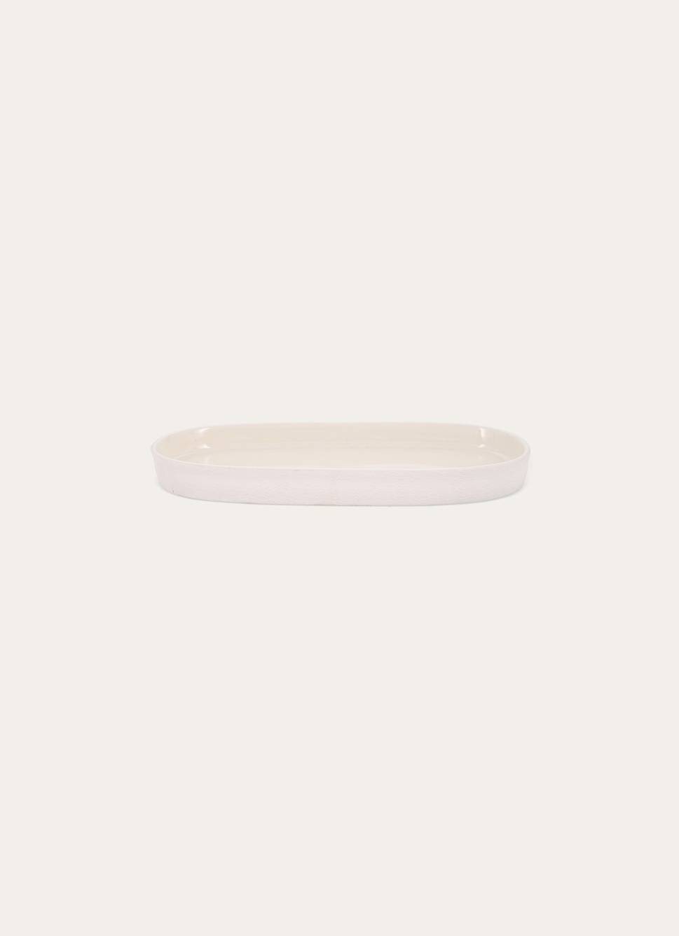PLATEAU EN GRÈS LOOK MINIMALISTE BLANC