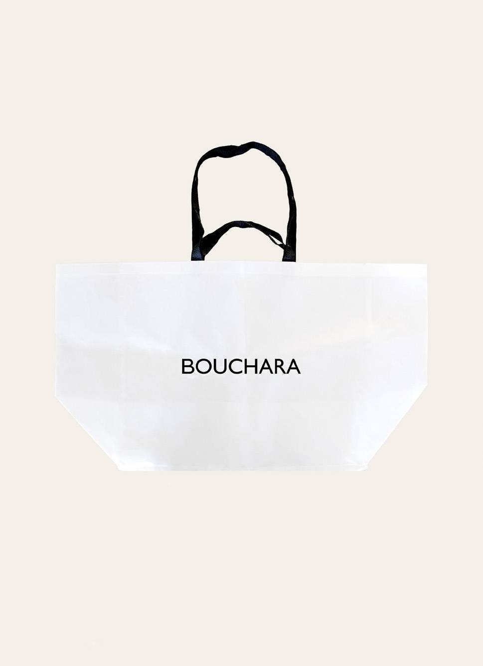 SAC SHOPPING LOGO MATIÈRE RECYCLÉE BLANC