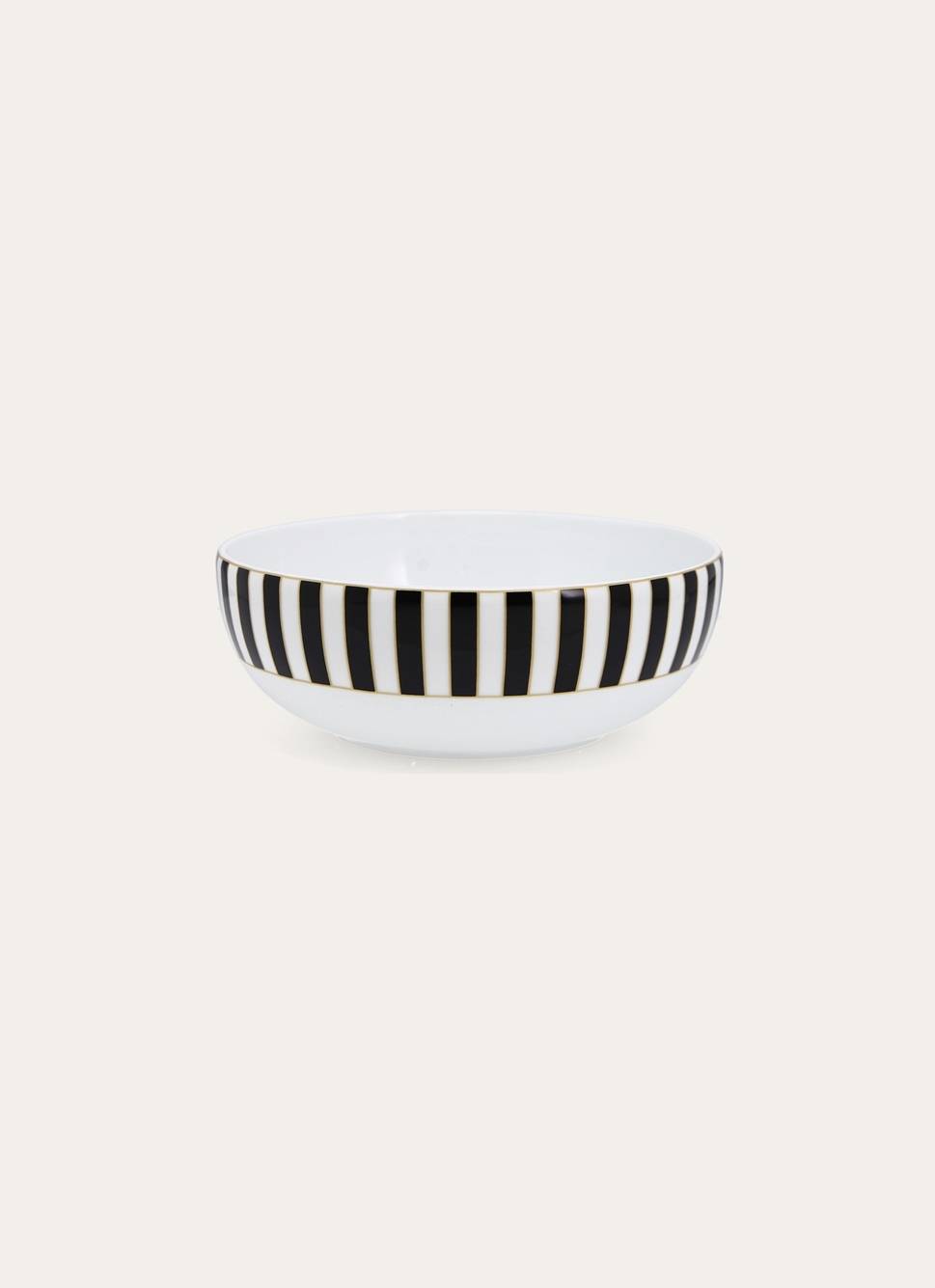 SALADIER EN PORCELAINE À RAYURES Noir