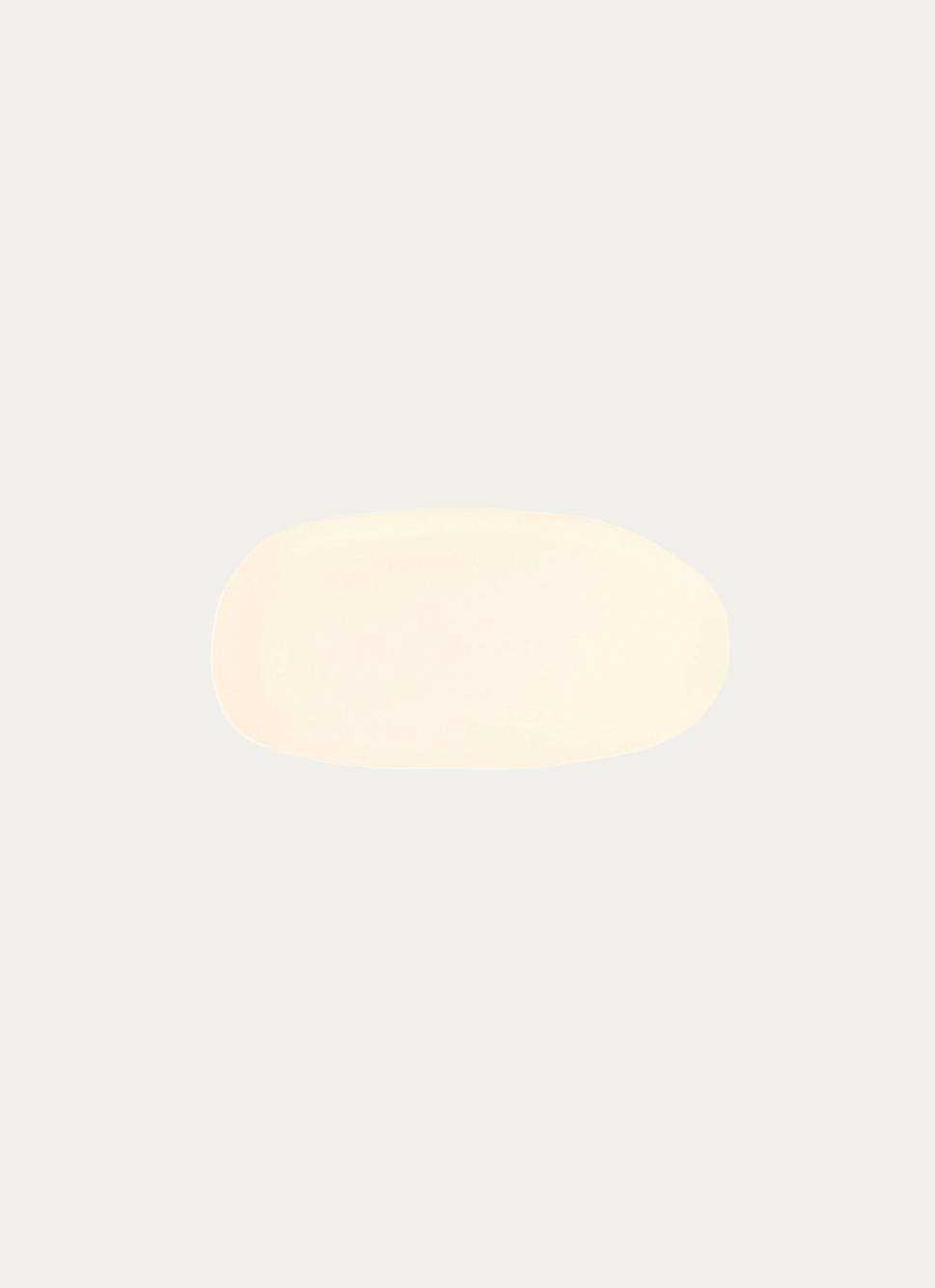 PLAT OVAL EN GRÈS CRÈME