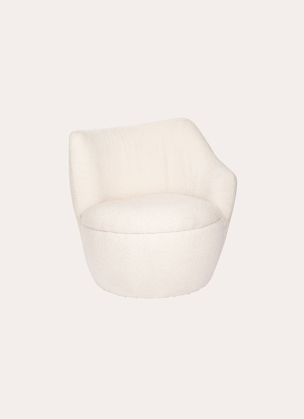 CHAUFFEUSE ASYMÉTRIQUE DESIGN EFFET MOUTON BLANC
