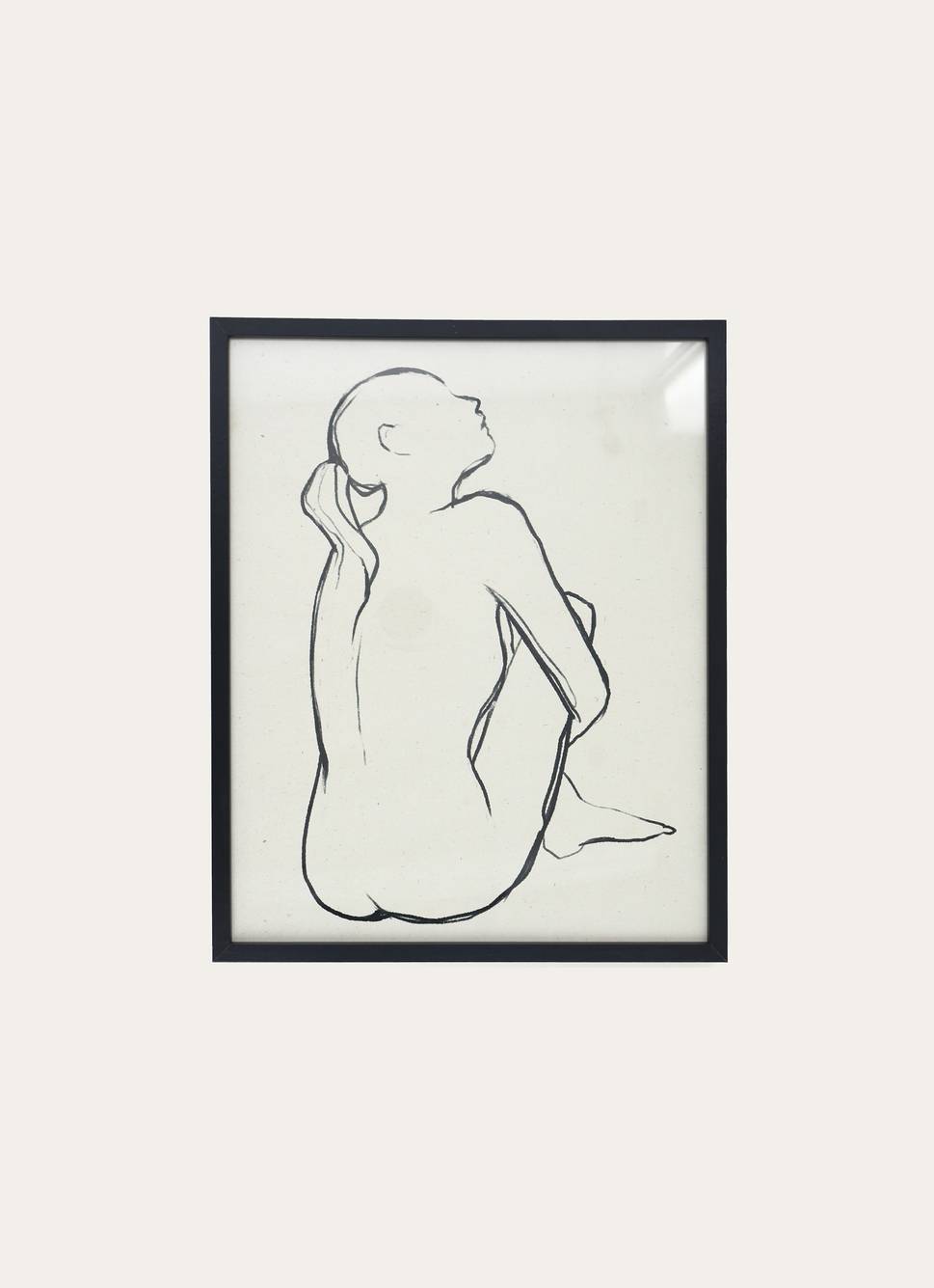 IMAGE ENCADRÉE FEMME DE DOS IVOIRE/NOIR