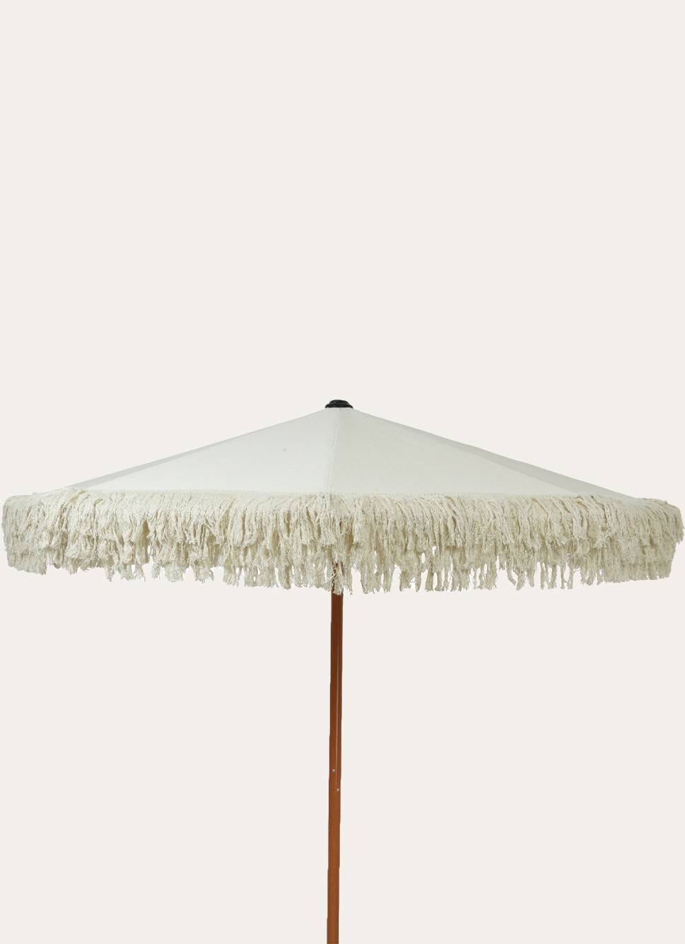 PARASOL À FRANGES ÉCRU