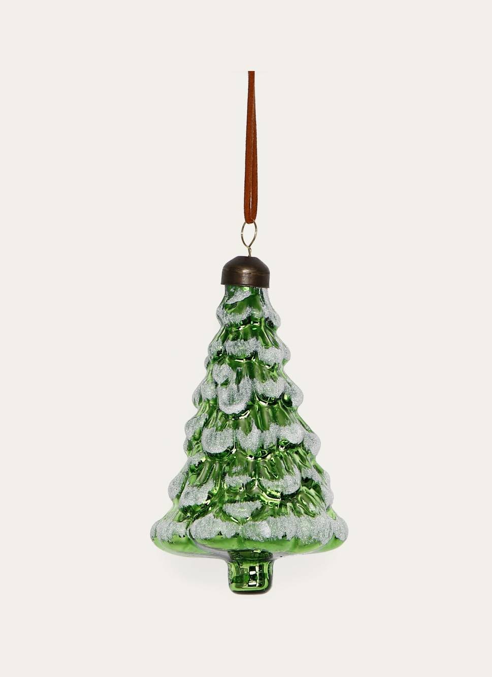 DÉCORATION DE NOËL SAPIN ENNEIGÉ À SUSPENDRE VERT