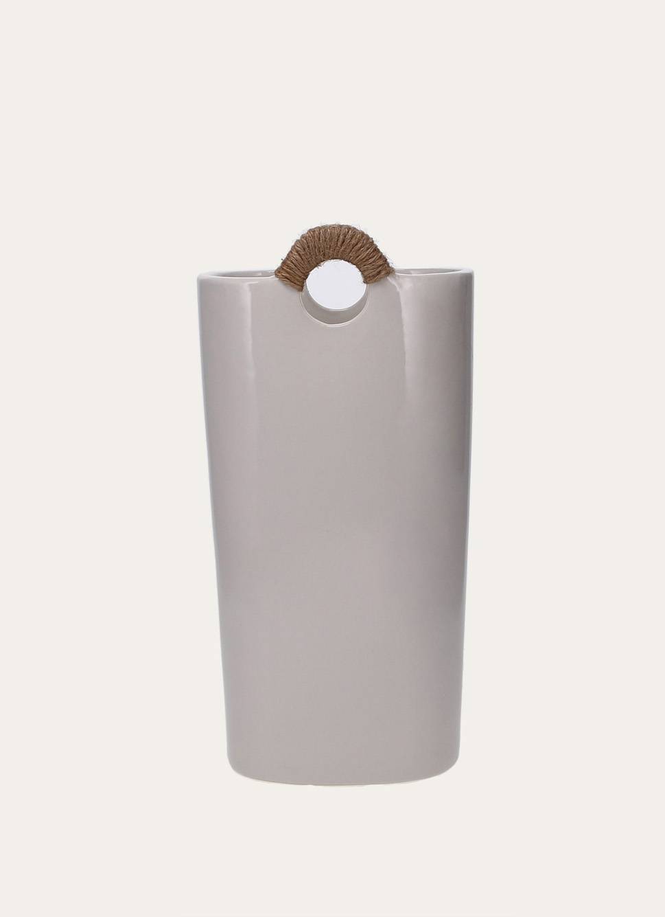 VASE EN GRÈS BRILLANT BLANC