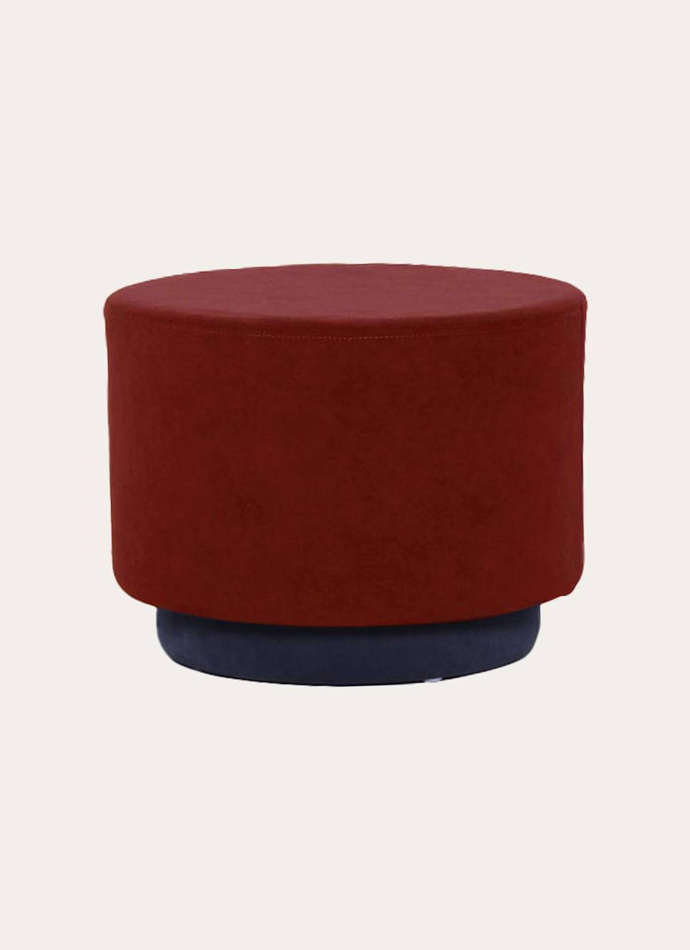POUF ROND BICOLORE ECUREUIL/MARINE