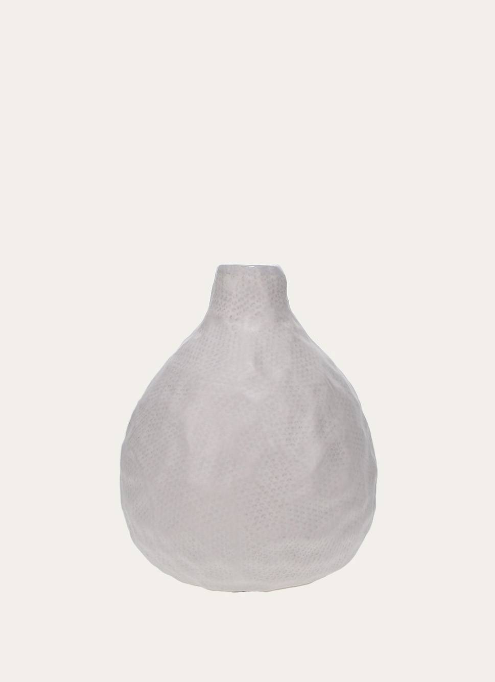 VASE SOLIFLORE EN GRÈS BLANC