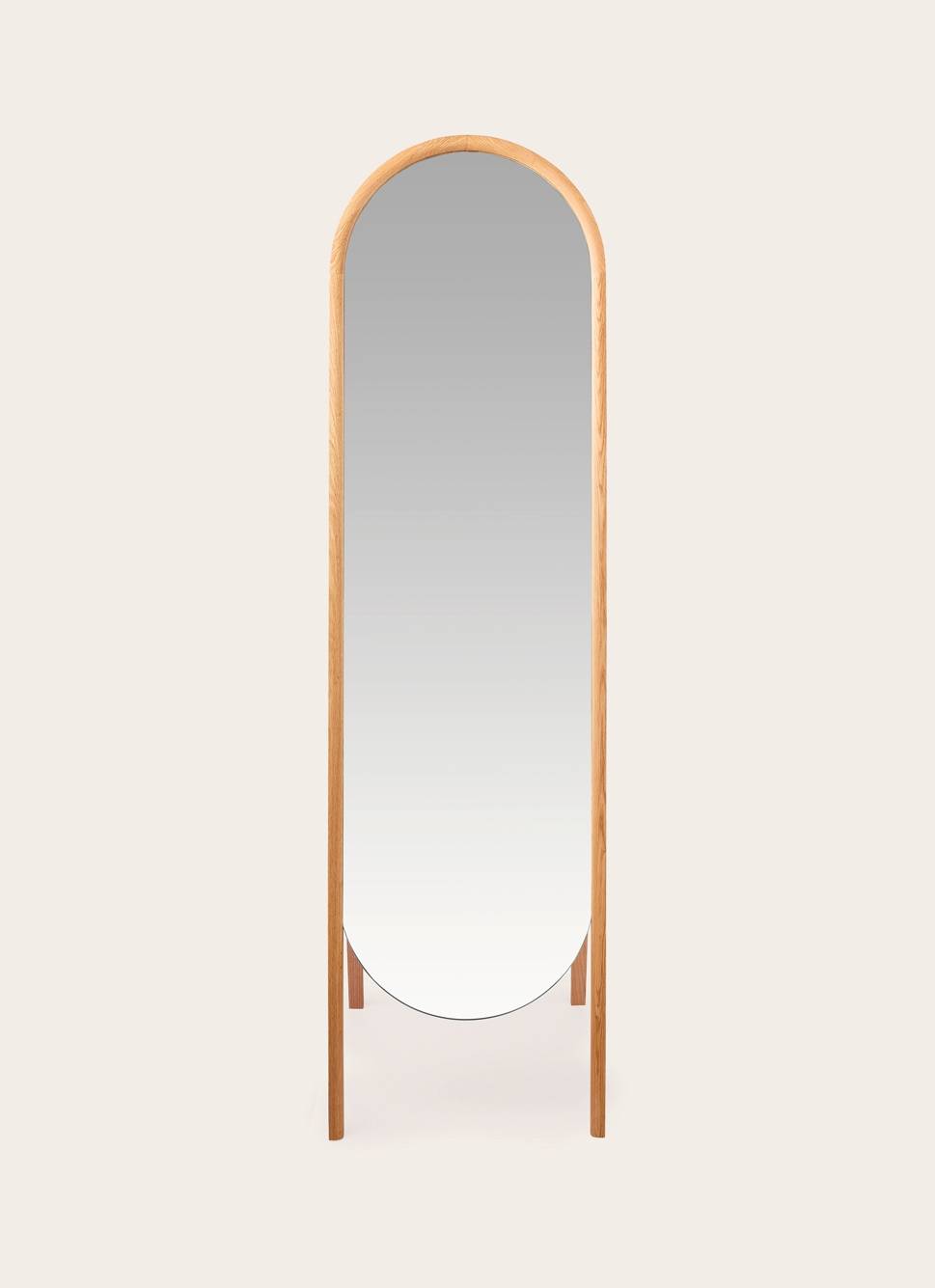 MIROIR SUR PIED SCALE BOIS CLAIR