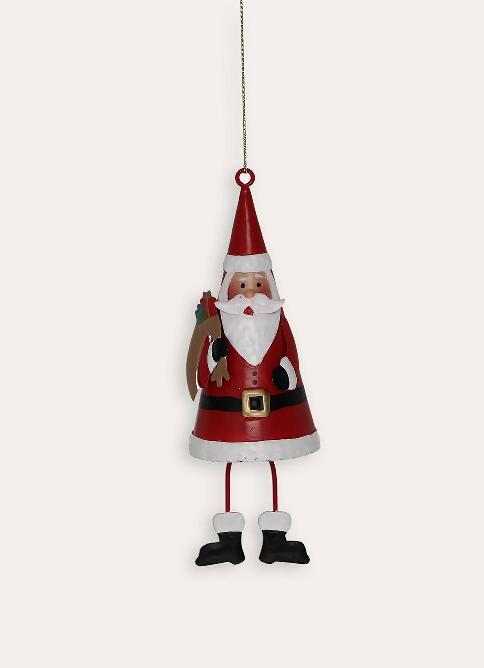 PÈRE-NOËL EN MÉTAL À SUSPENDRE RUBIS