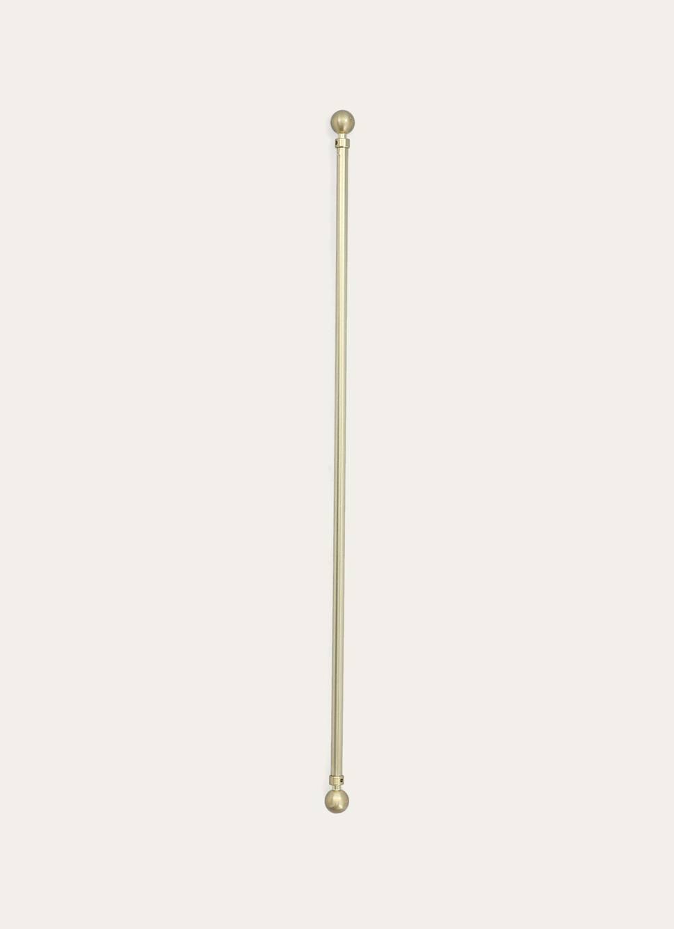 TRINGLE À VITRAGE AJUSTABLE EMBOUTS BOULES 40/60CM LAITON MAT