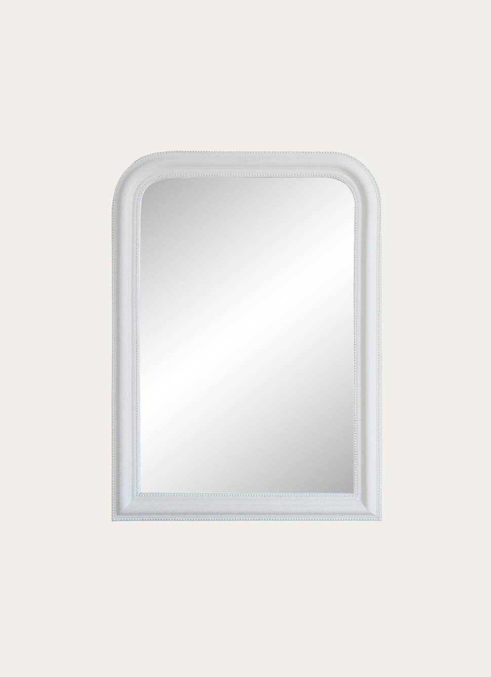 MIROIR FANTAISIE PERLÉ BLANC