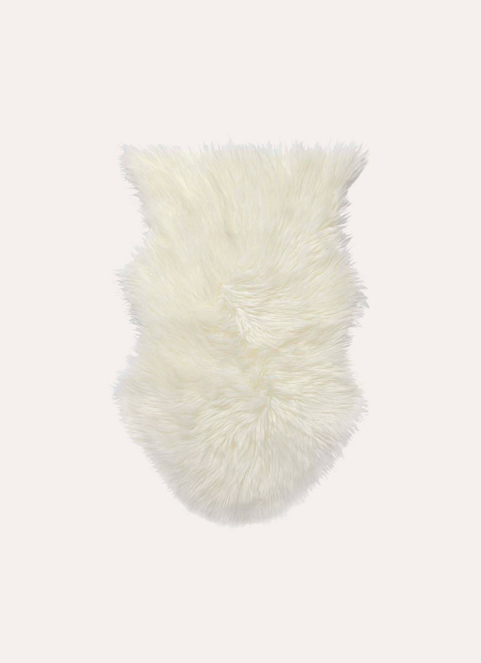 PETIT TAPIS EFFET PEAU DE MOUTON BLANC