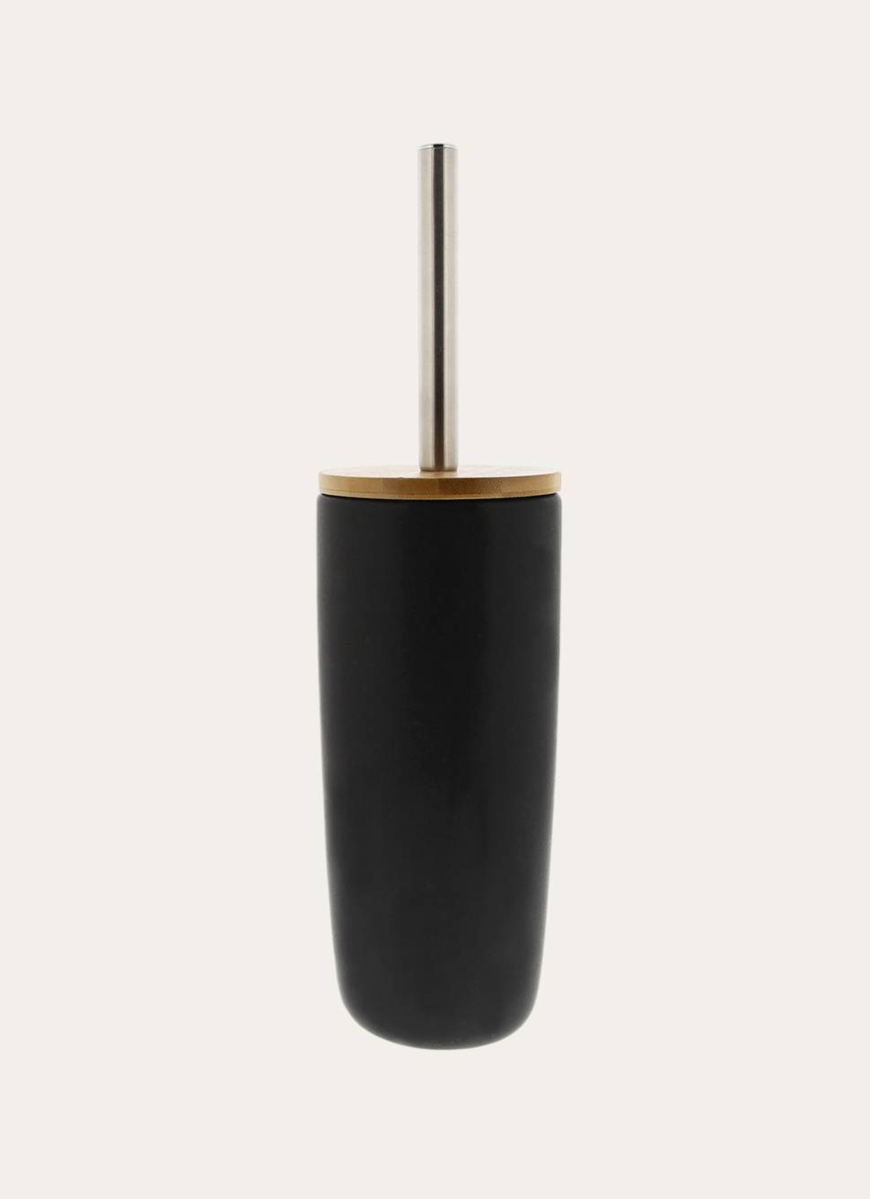 BROSSE WC EN GRÈS ET BAMBOU NOIR/BAMBOU