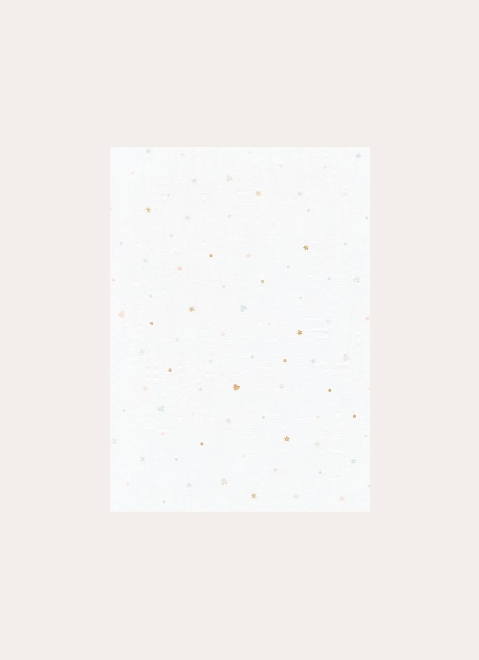 SET DE 2 LANGES IMPRIMÉ CŒUR BLANC / MULTICOLORE