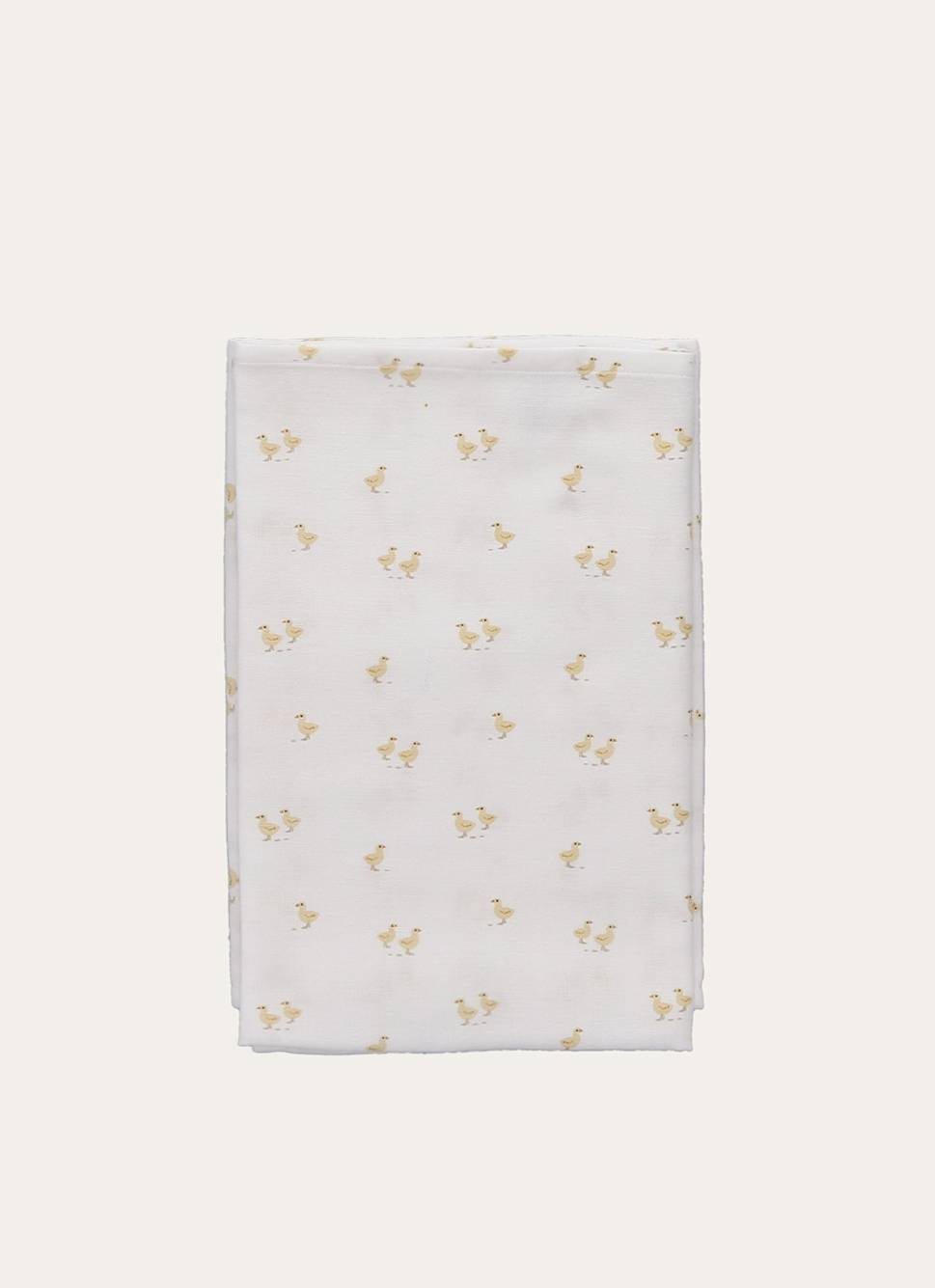 OIES SET DE 2 LANGES EN GAZE DE COTON BLANC