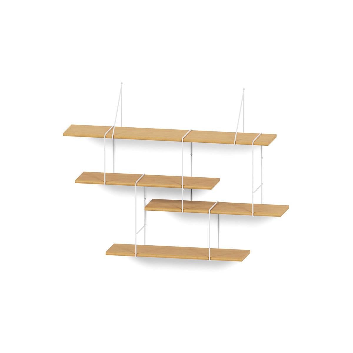 Système d&rsquo;Etagères Link Set 1 Chêne / Blanc