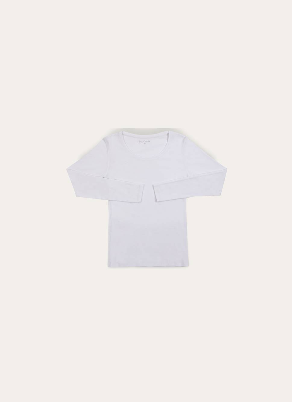 TEE-SHIRT A MANCHES LONGUES EN COTON BLANC