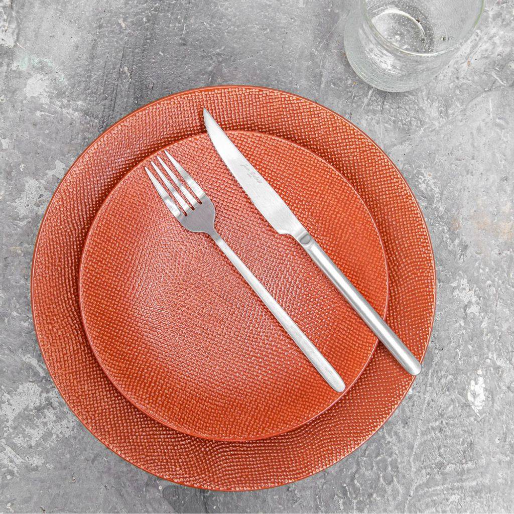 Assiette Plate vesuvio terracotta 27 cm