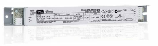 Ballast electronique BAG BCS54.1FX-11 220-240 pour 1 tube 2G11 55W