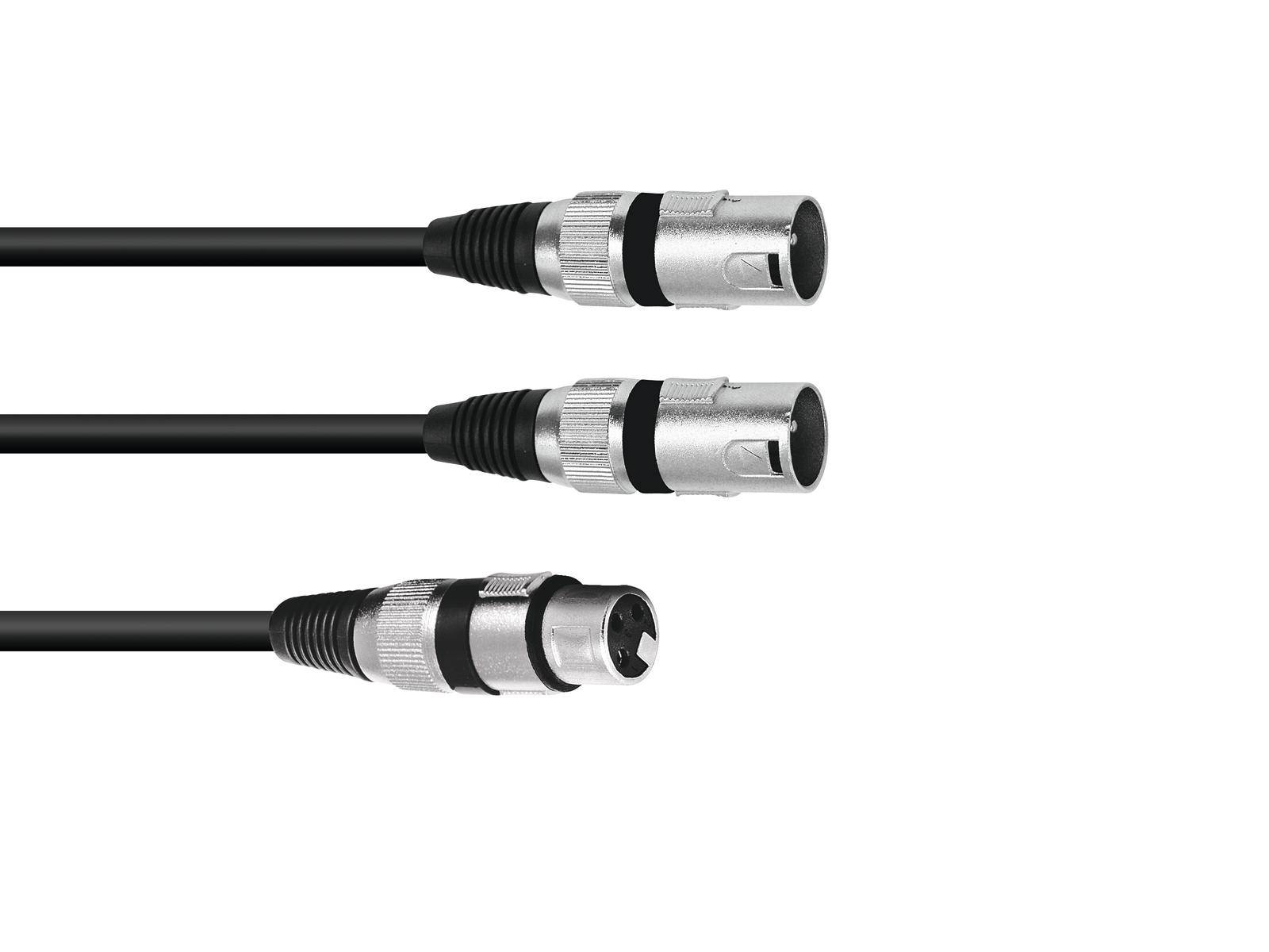 cable adaptateur en Y XLR 3 broches femelle vers 2 males 1,50m