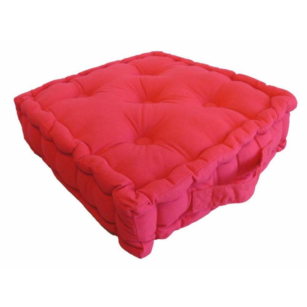 Coussin de sol en coton 40 cm (Rouge)