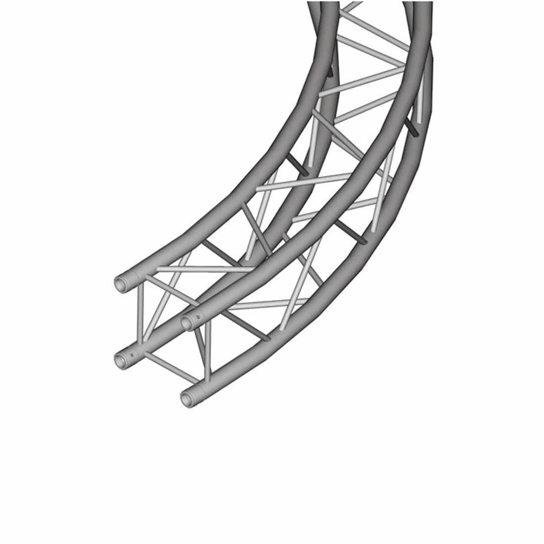 Structure alu carrée Duratruss Partie de cercle arrondi 6m 45°