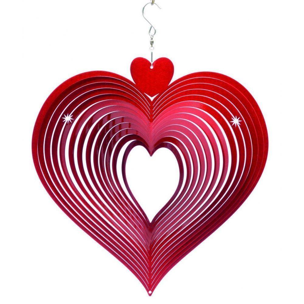 Mobile à vent coeur rouge (Petit modèle)