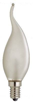 Lampe E14 Flamme coup de vent dépolie 230V 40W