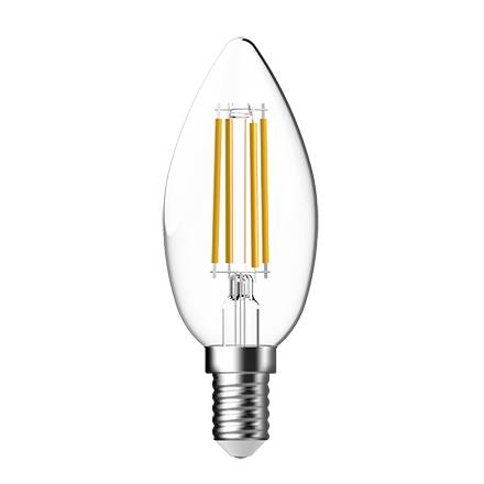 Lampe E14 Tungsram Led filament flamme 470 lumens Blanc chaud