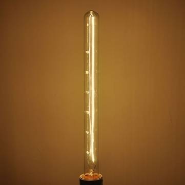Ampoule E27 230V 40W Tube 28x300mm dorée filament carbone