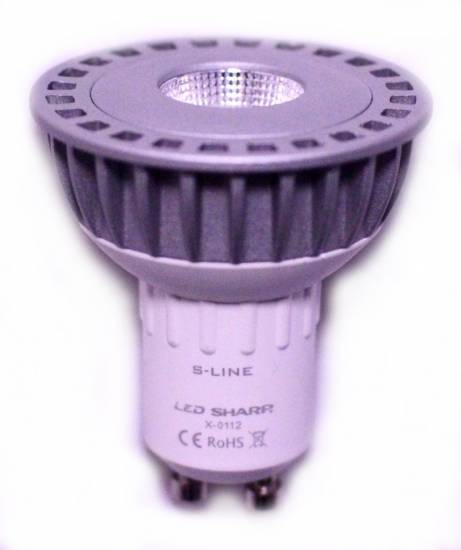 Ampoule Beneito Faure à led SHARP GU10 230V 6W blanc Chaud 3000K 60°