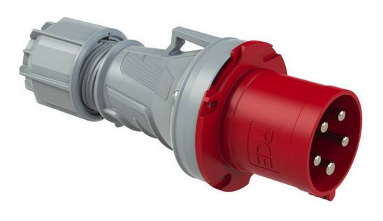 Prise P17 male 63A tétrapolaire 5 broches IP44