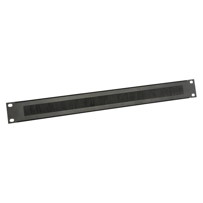 Plaque d&rsquo;obturation de rack 1U 19&prime; avec ouverture et brosse anti poussière
