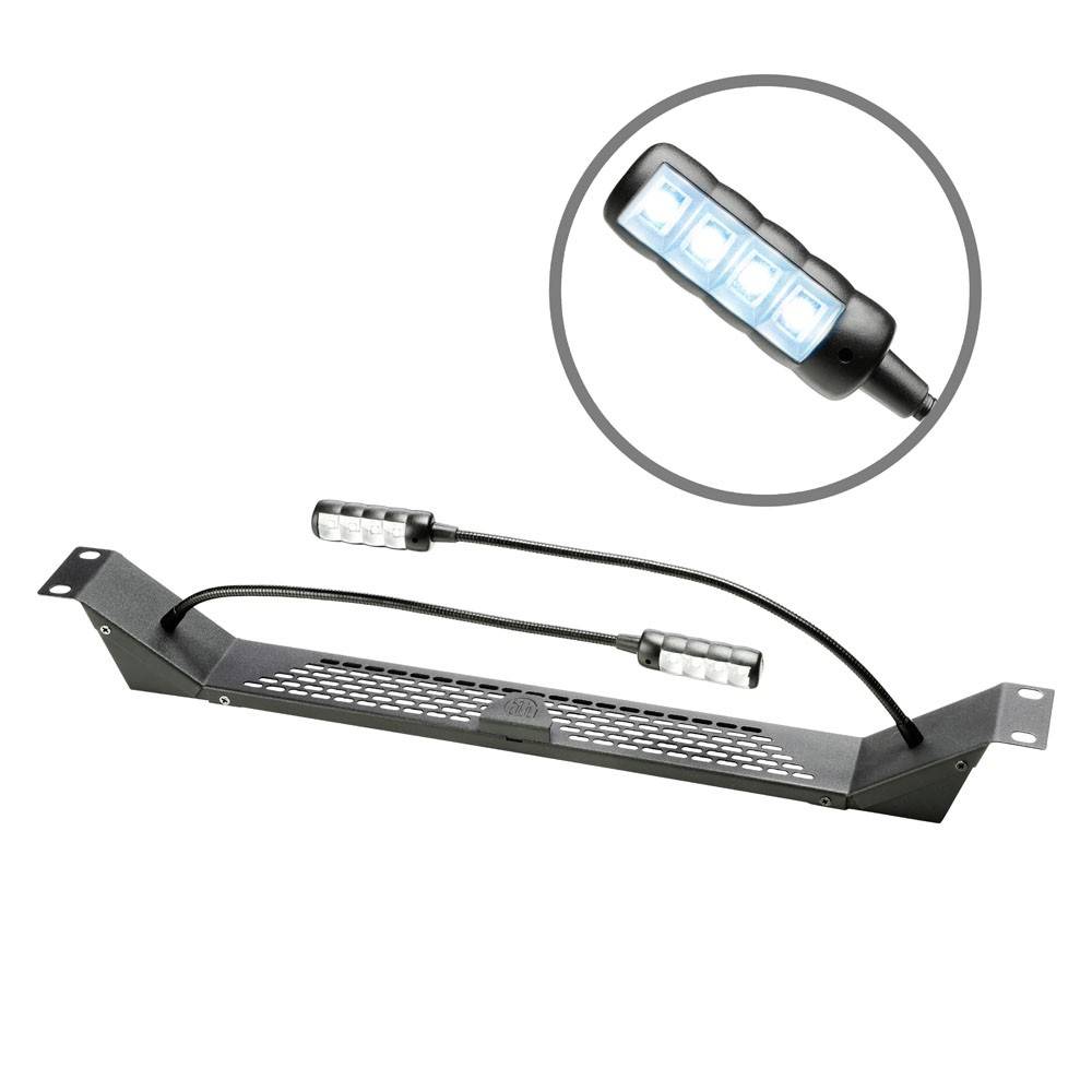 Eclairage rackable pour baie, mixage ou pupitre à led double