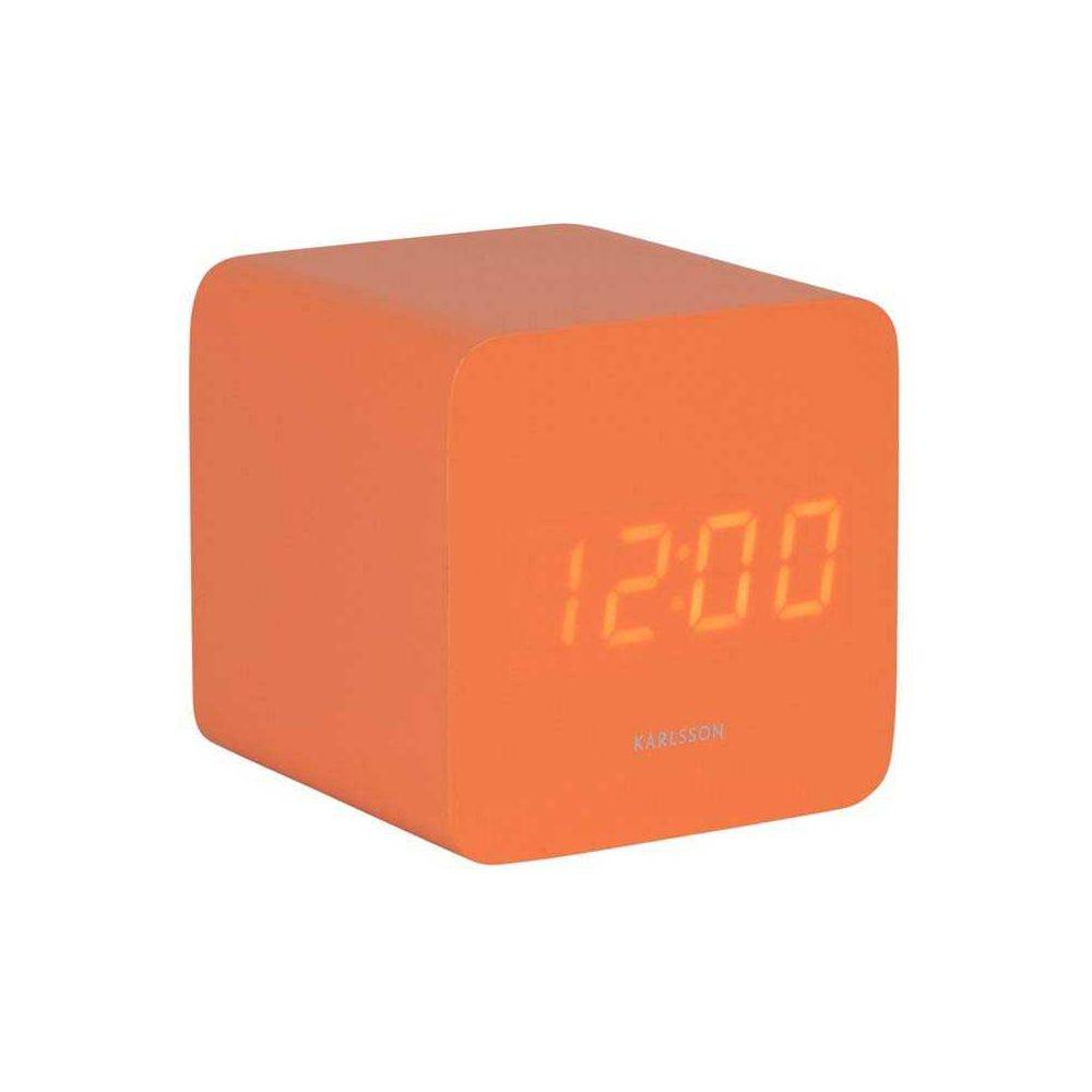 Réveil carré LED en MDF Spry (Orange)