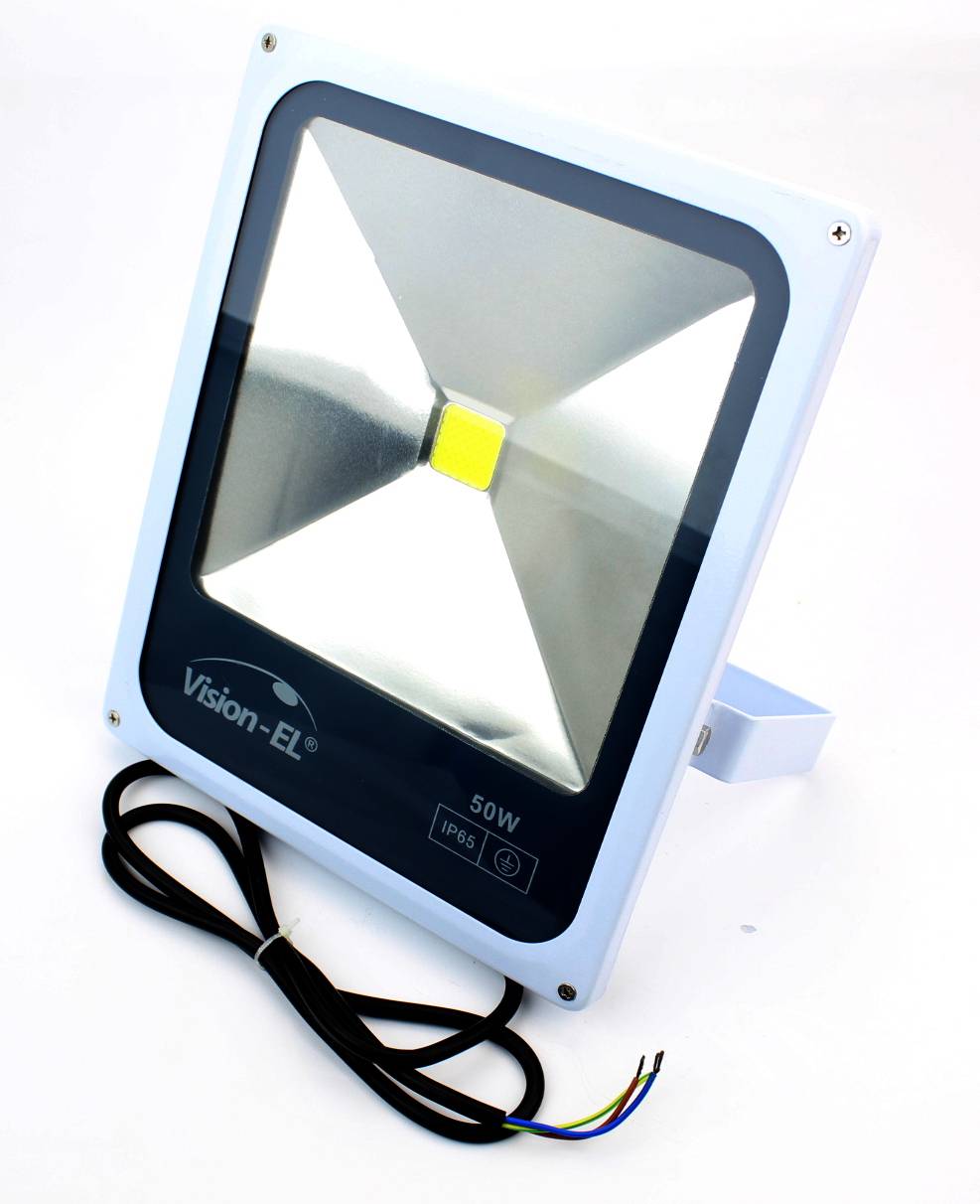 projecteur exterieur blanc Led 50W blanc froid IP65