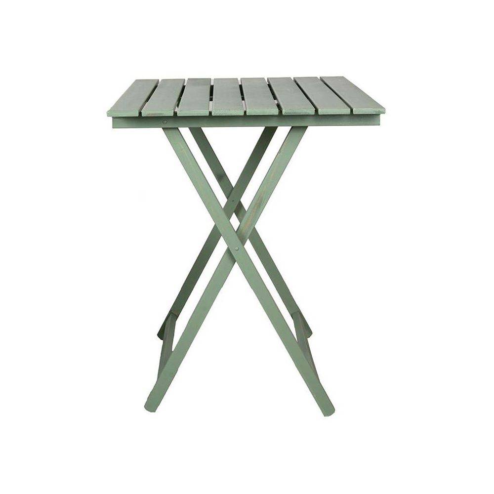 Table pliante 60 x 80 cm en bois (Vert)