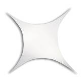 Toile Velum extensible rectangle 500 x 250 cm blanc
