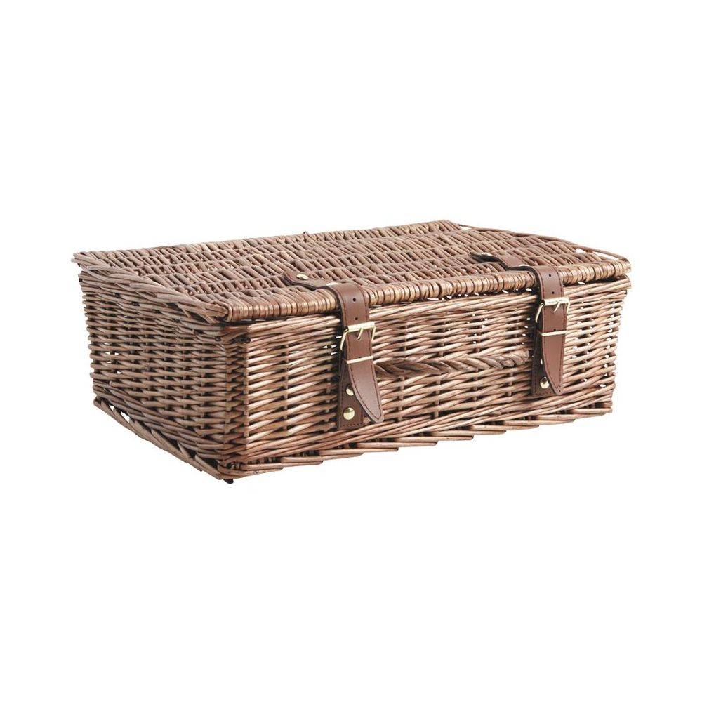 Valise de rangement en osier vieilli (2)