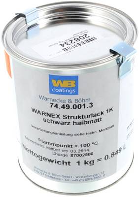 Peinture Warnex spéciale enceinte Laque de Finition noir 6kg
