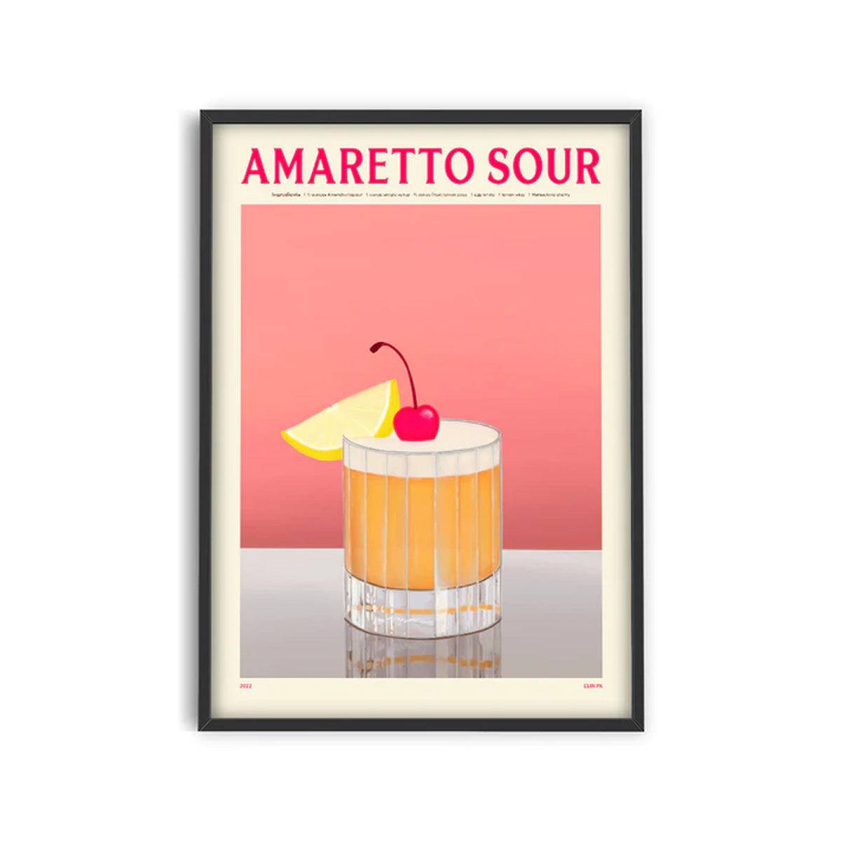 Affiche Cocktail – Elin PK – Amaretto Sour