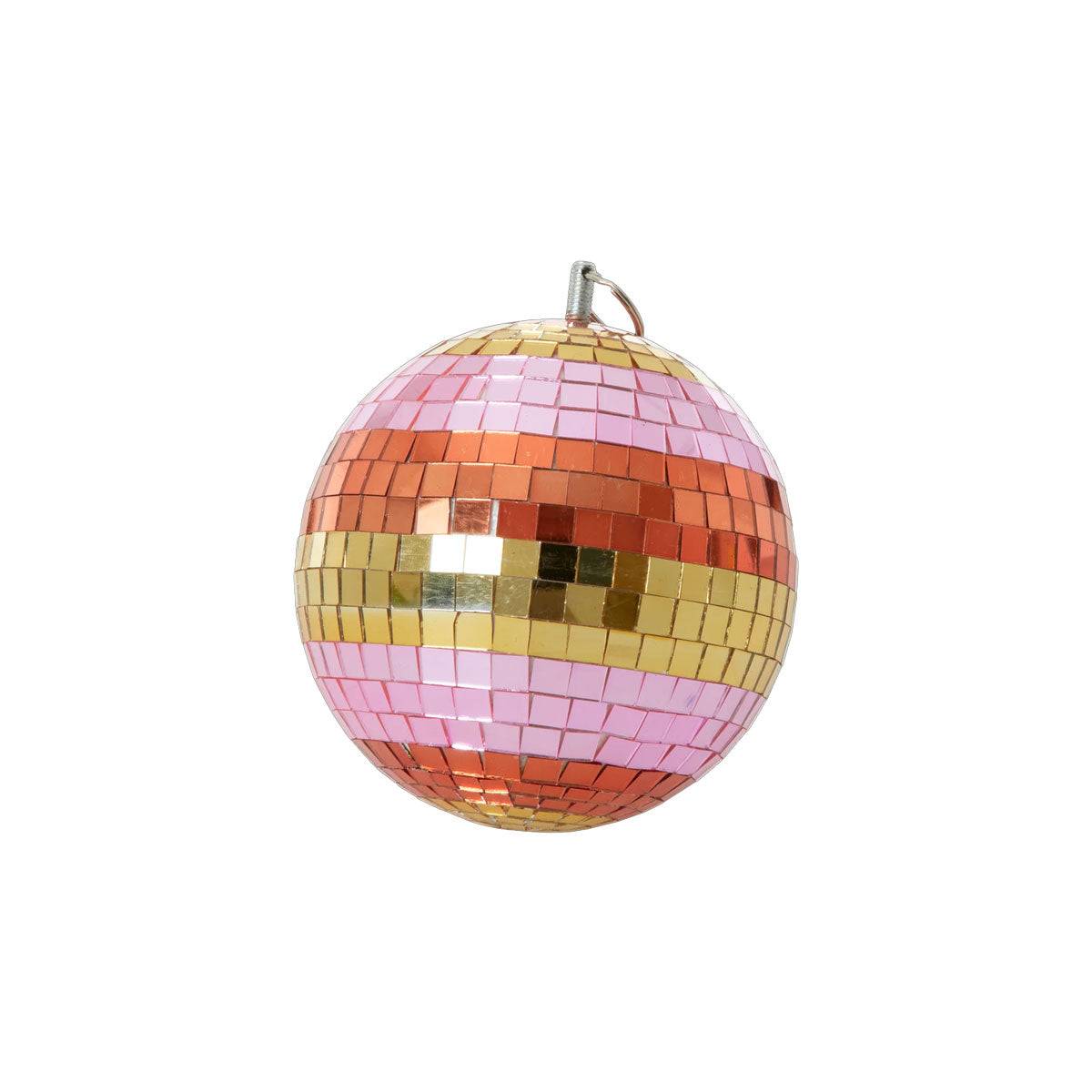 Boule Disco Ø 18 cm – Rayures Rose