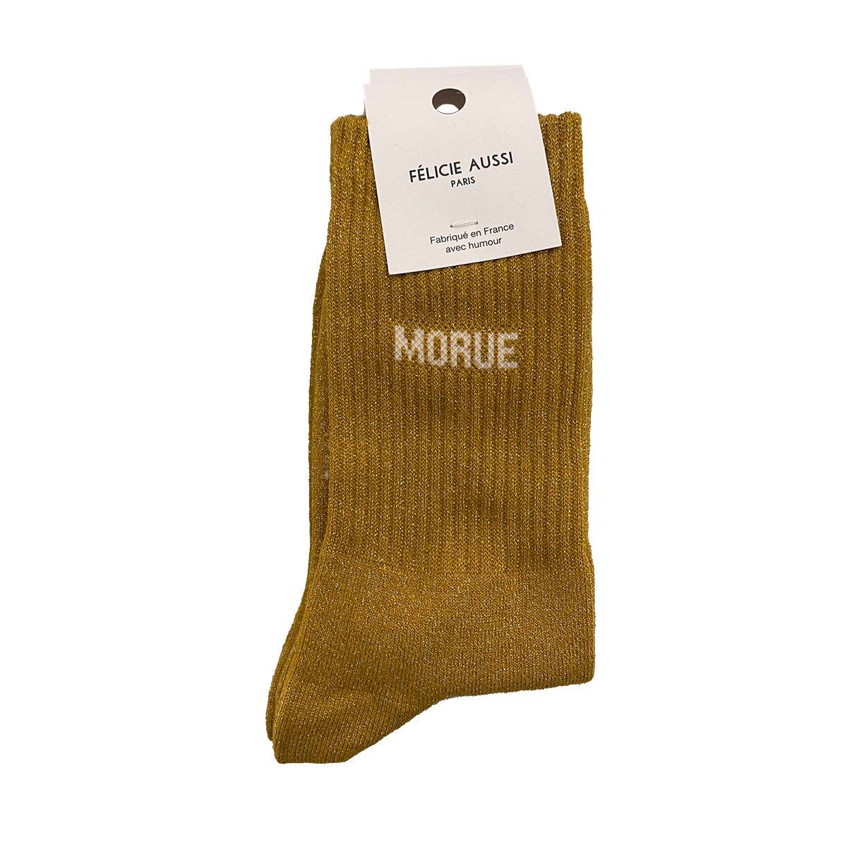 Chaussettes Morue à paillettes 36/40 – Curry