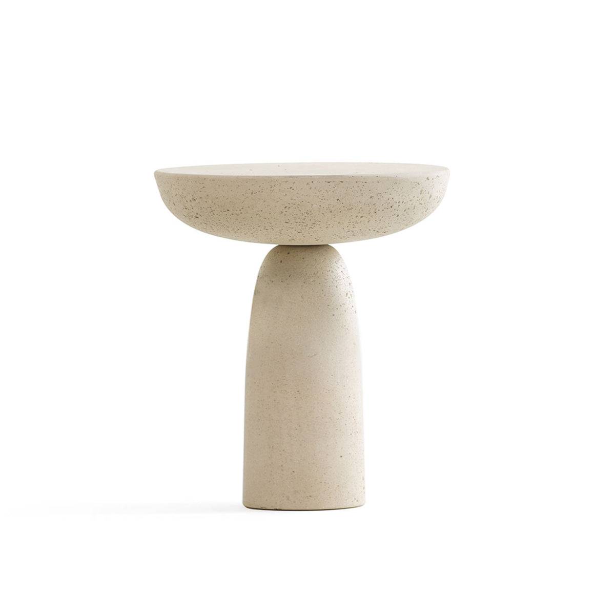 Table d&rsquo;appoint Olo – Ø 50 x h 47 cm – Ivoire