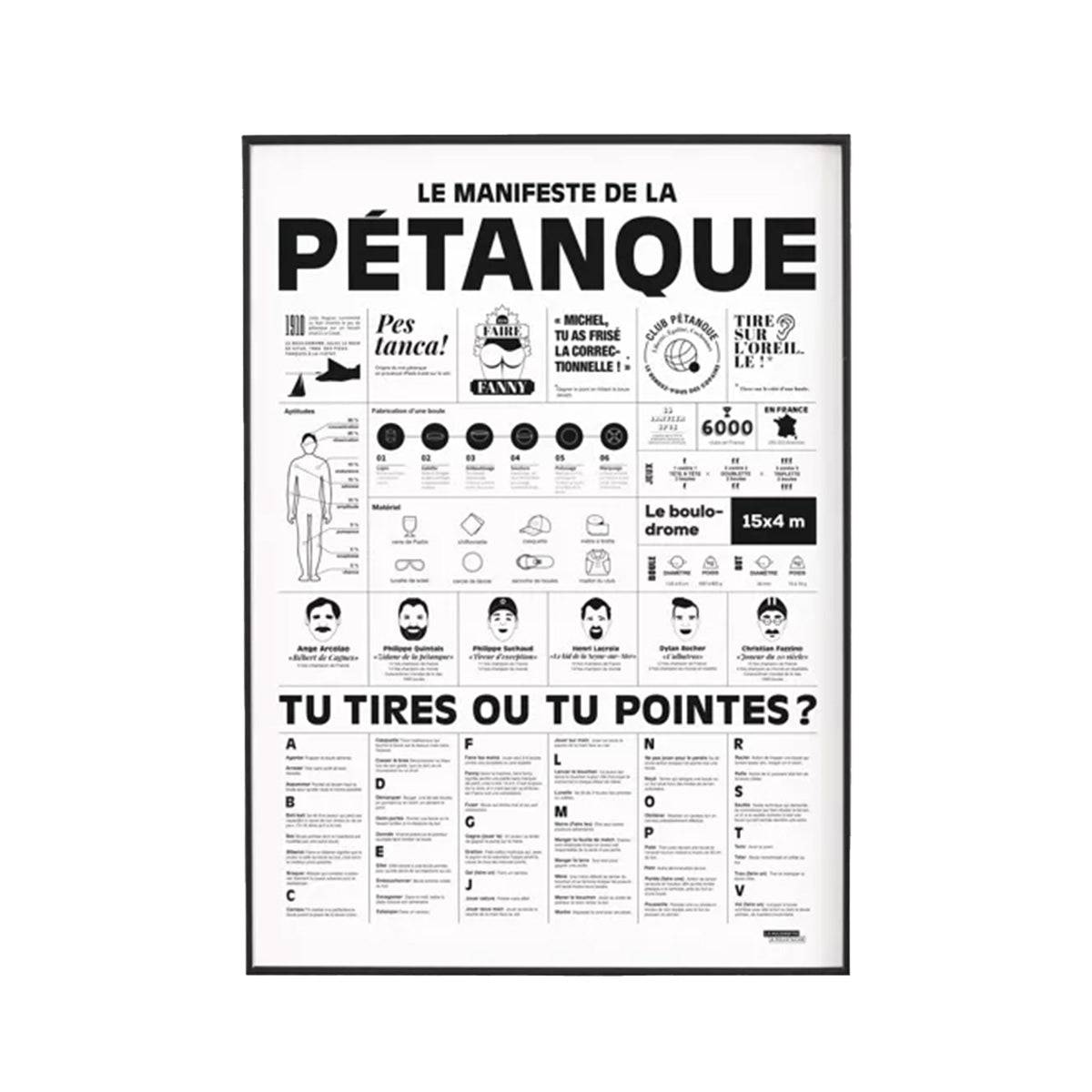 Affiche Le manifeste de la pétanque – 50 x 70 cm