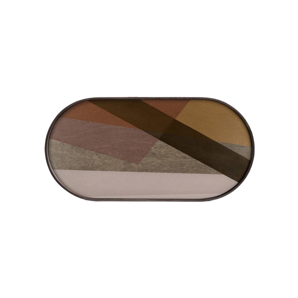 Plateau en verre – Angle – Ovale