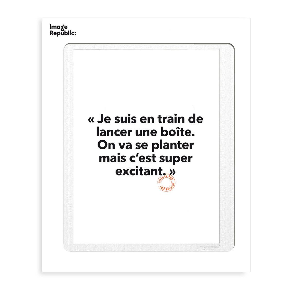 Affiche Loic Prigent Je Suis En Train – 30 x 40 cm