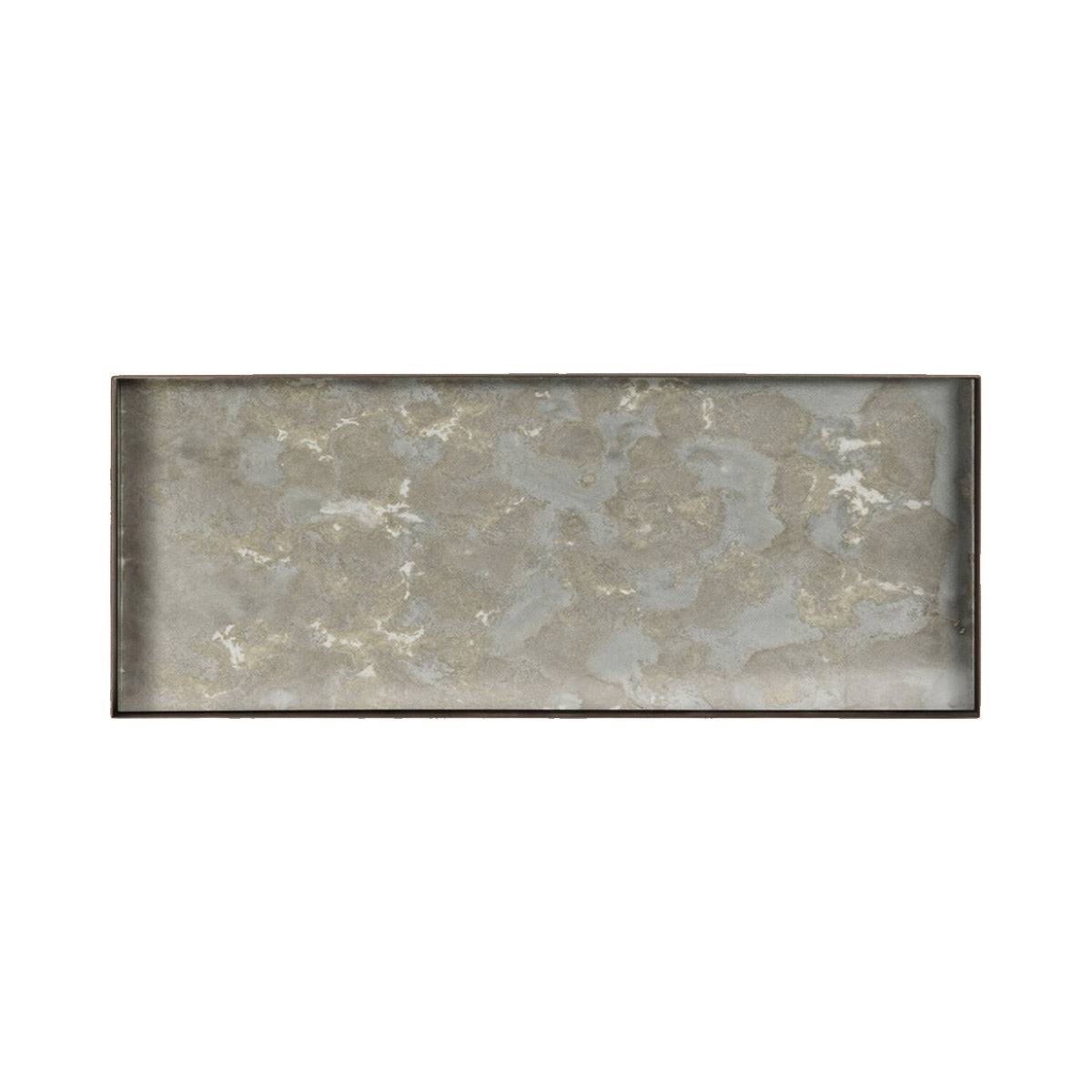 Plateau en verre Fossil Organic – Gris